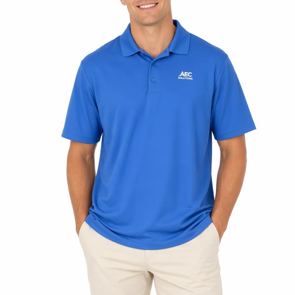 Vansport Polo Shirt Mens 2X Blue ABC Supply Co Short Sleeve Golf Tennis Pullover